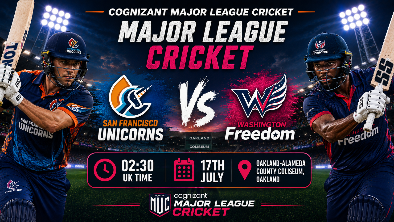 Read more about the article San Francisco Unicorns v Washington Freedom – 17 July – Preview & Prediction