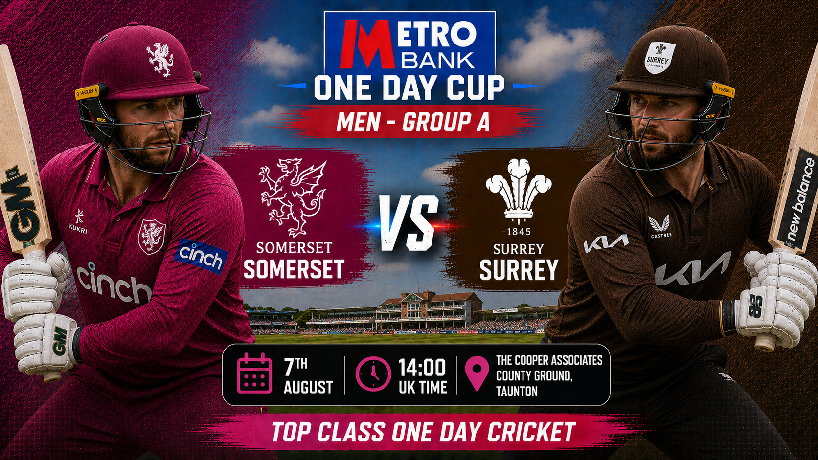 Read more about the article Somerset v Surrey – 7 August – Preview & Prediction