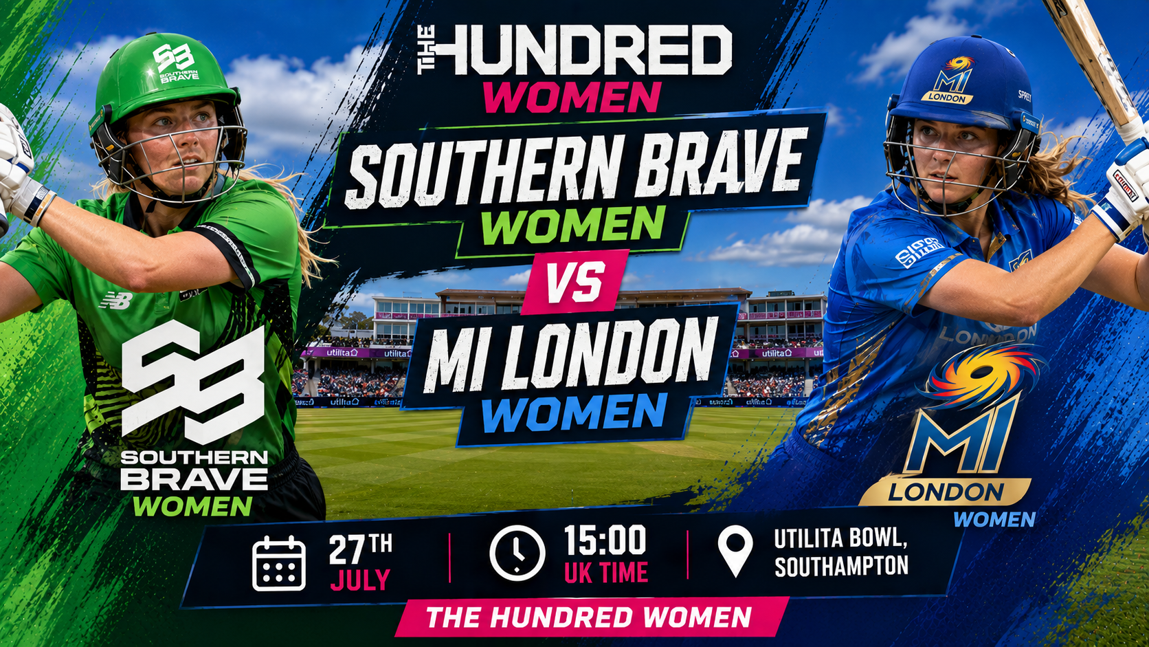 Read more about the article Southern Brave Women v MI London Women – 27 July – Preview & Prediction