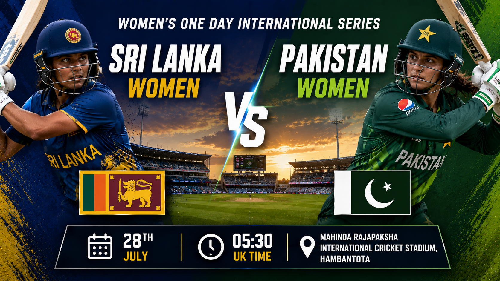 Read more about the article Sri Lanka Women v Pakistan Women – 28 July – Preview & Prediction