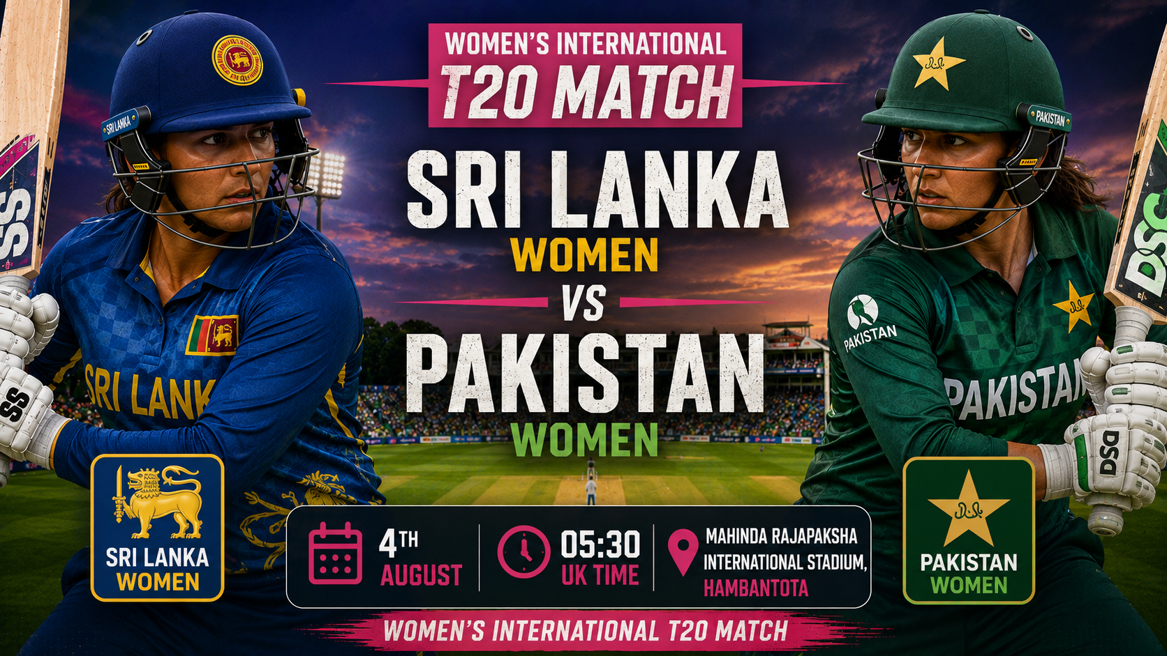 Read more about the article Sri Lanka Women v Pakistan Women – 4 August – Preview & Prediction