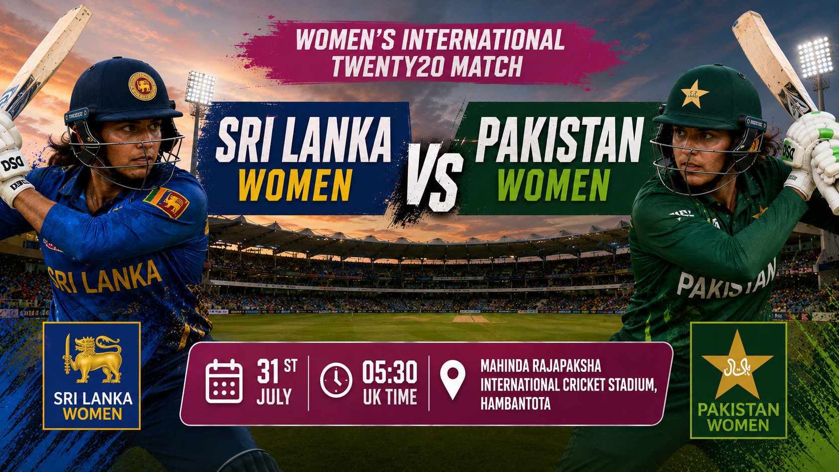 Read more about the article Sri Lanka Women v Pakistan Women – 31 July – Preview & Prediction