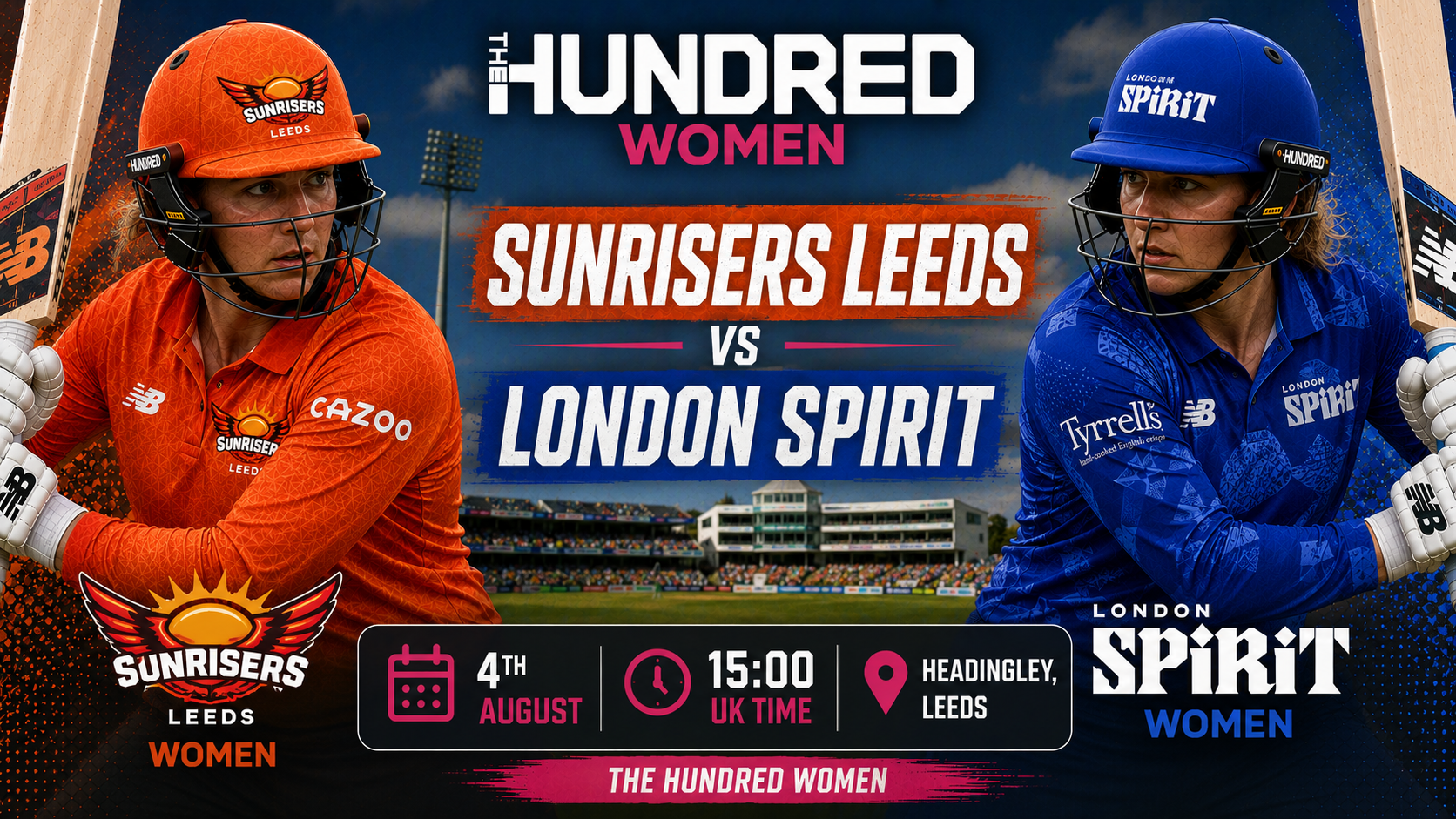 Read more about the article SunRisers Leeds Women v London Spirit Women – 4 August – Preview & Prediction