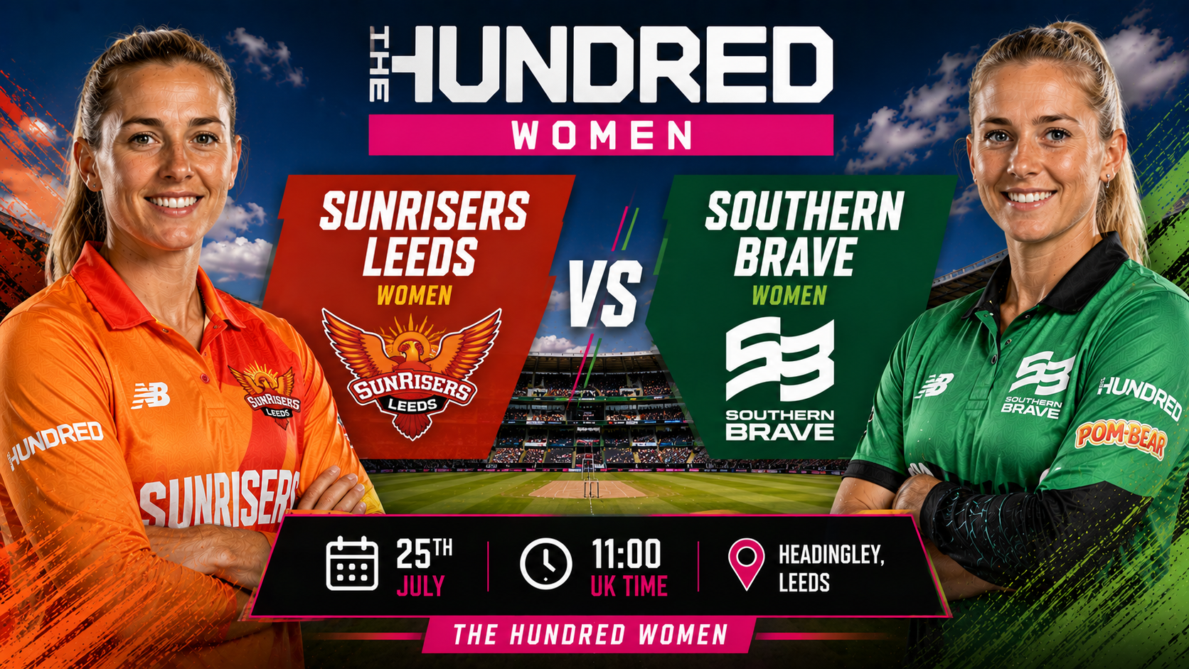 Read more about the article SunRisers Leeds Women v Southern Brave Women – 25 July – Preview & Prediction