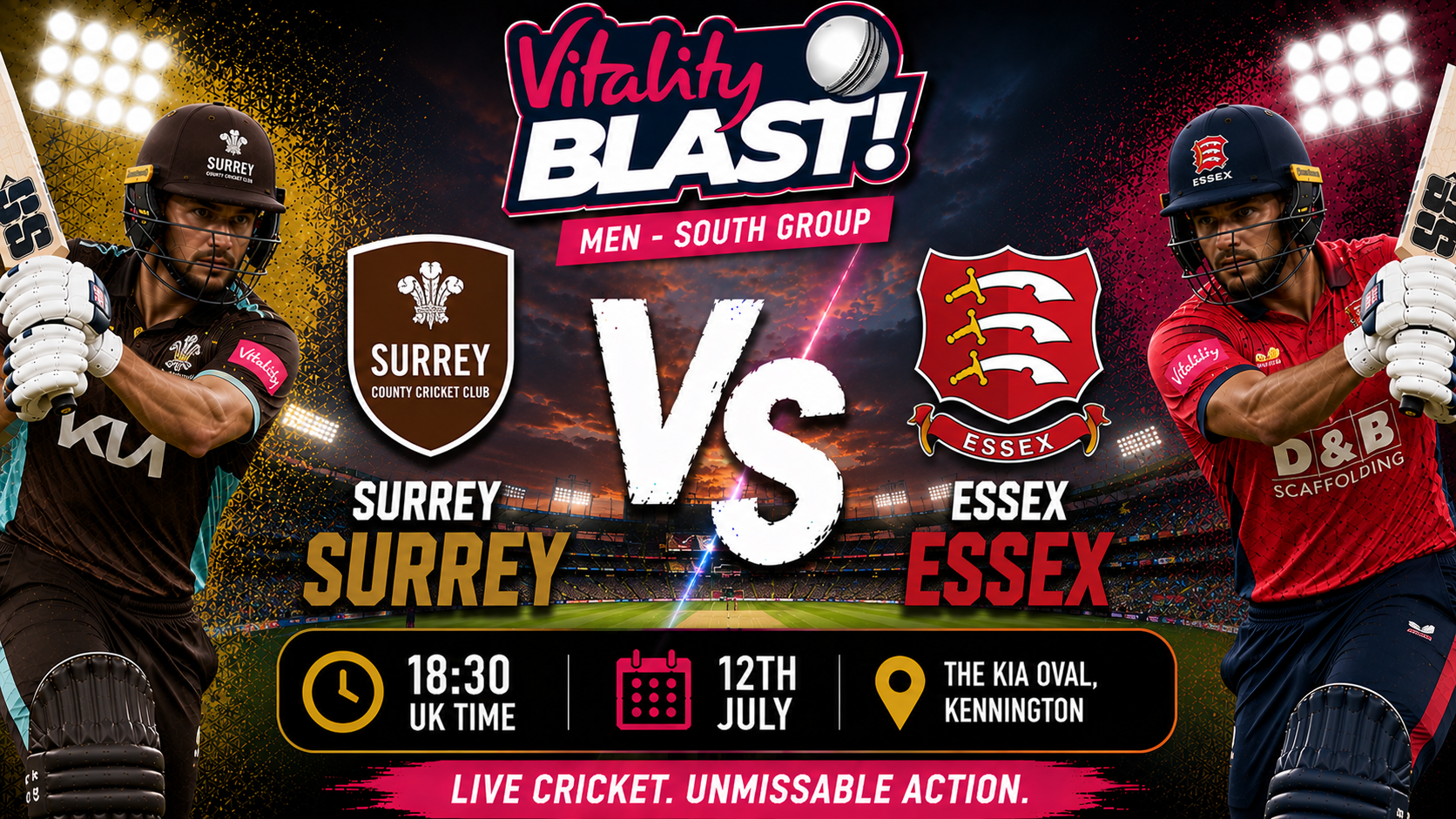 Read more about the article Surrey v Essex – 12 July – Preview & Prediction