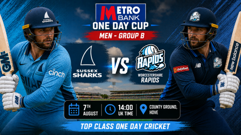 Read more about the article Sussex Sharks v Worcestershire Rapids – 7 August – Preview & Prediction