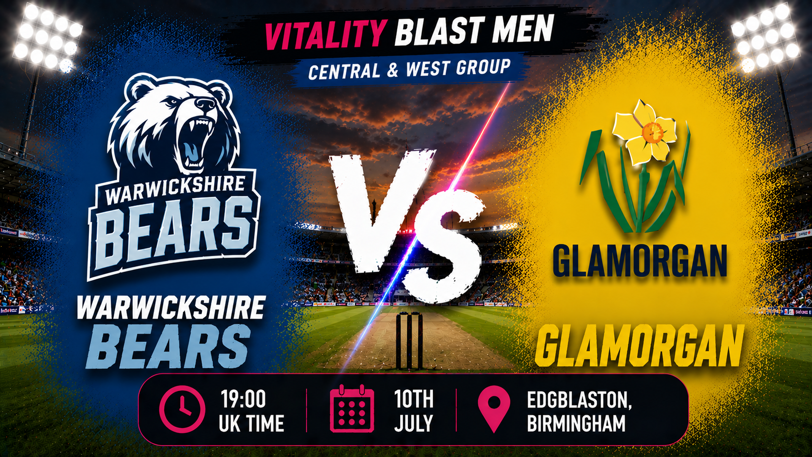 Read more about the article Warwickshire Bears v Glamorgan – 10 July – Preview & Prediction