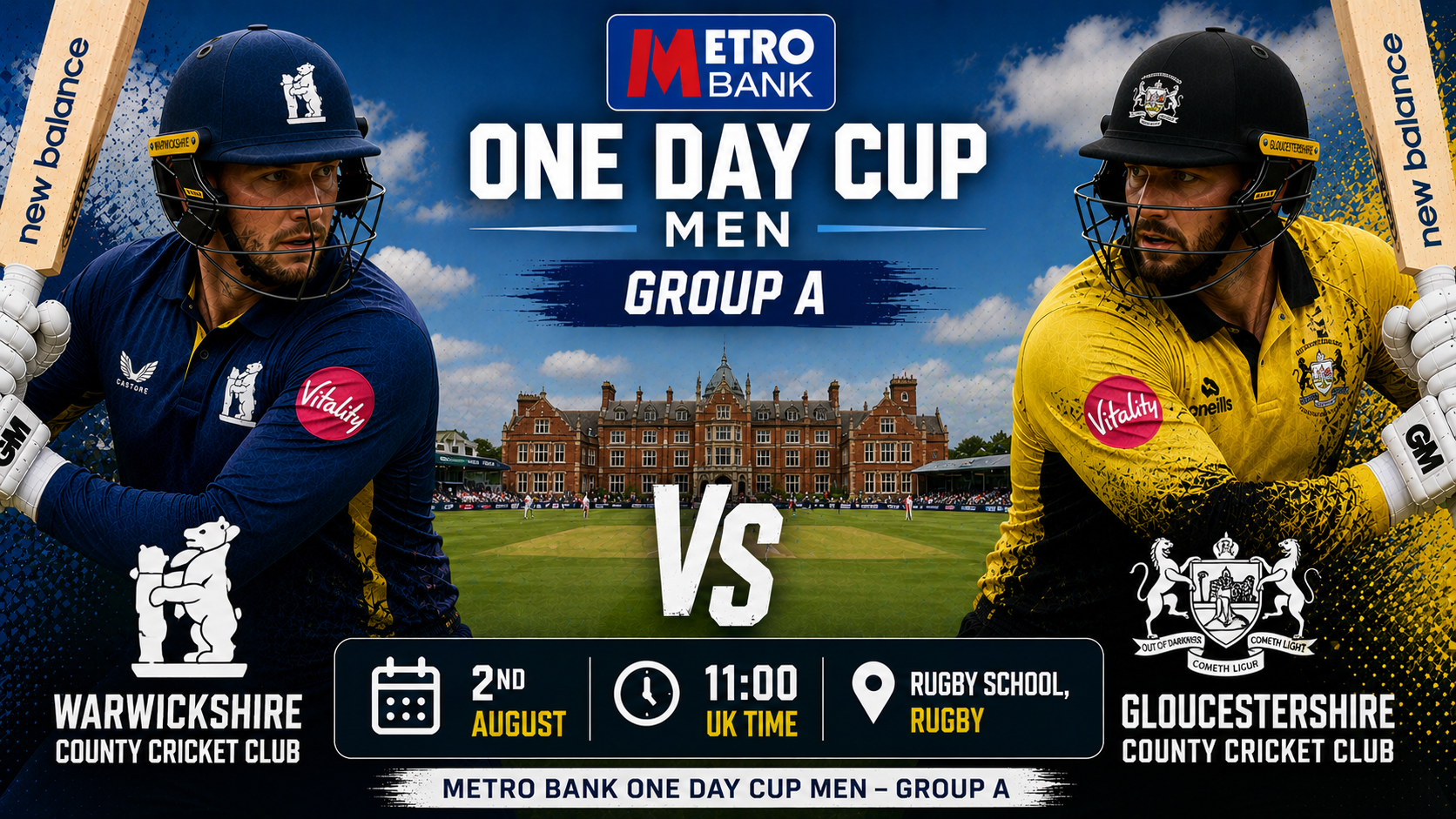 Read more about the article Warwickshire v Gloucestershire – 2 August – Preview & Prediction