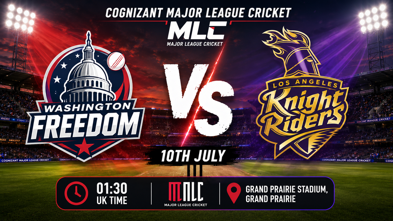 Read more about the article Washington Freedom v Los Angeles Knight Riders – 10 July – Preview & Prediction
