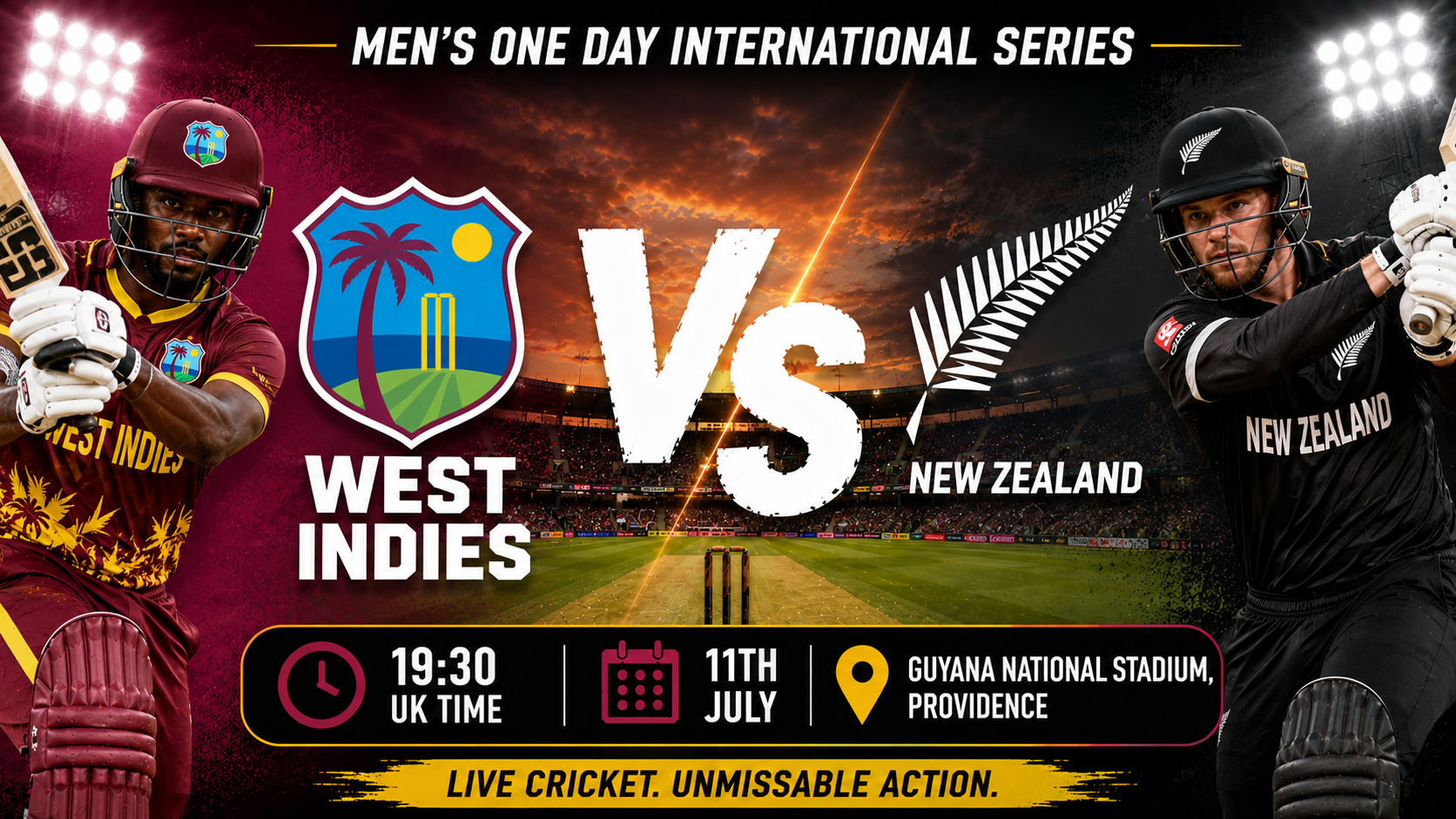 Read more about the article West Indies v New Zealand – 11 July – Preview & Prediction
