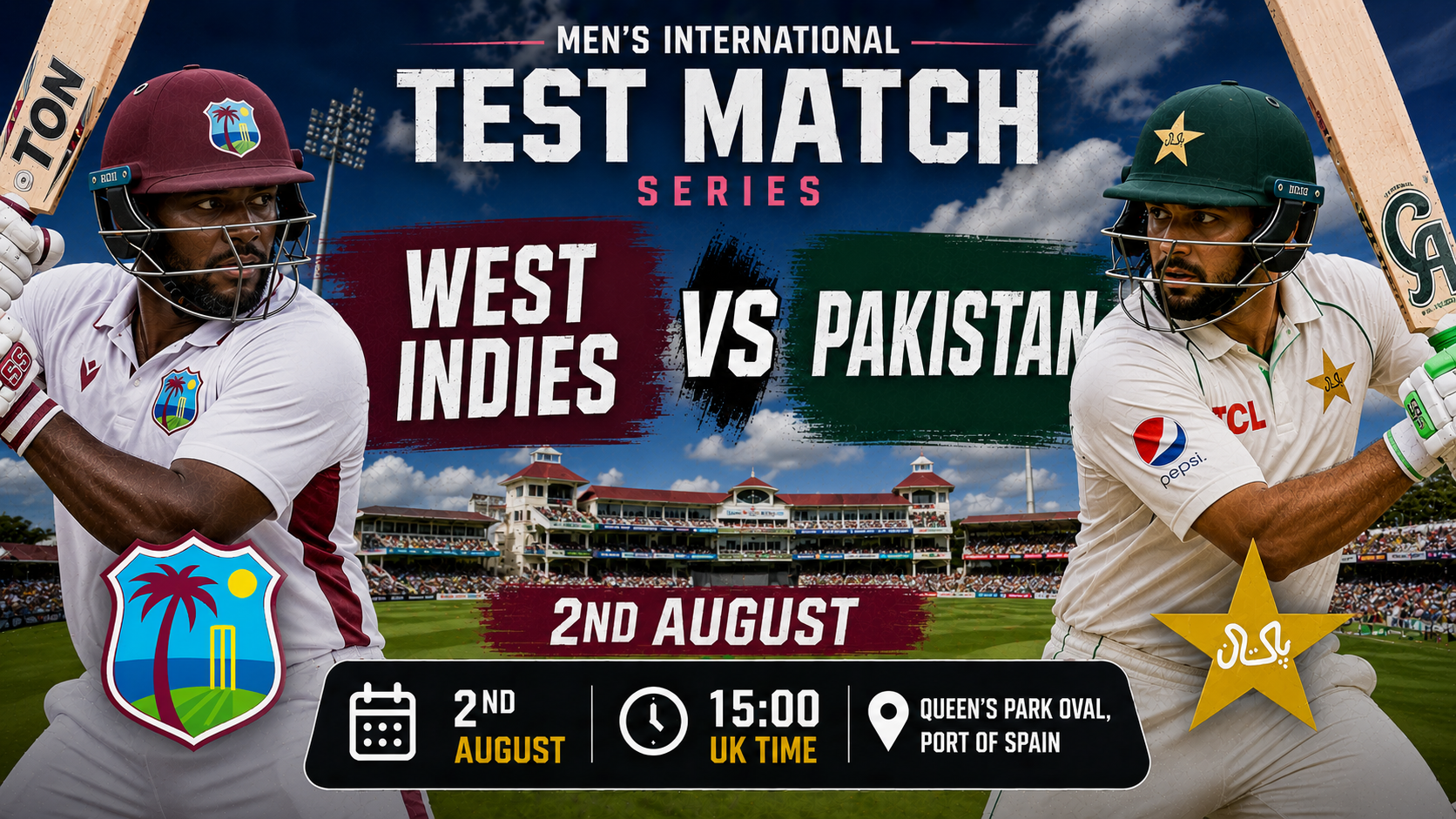 Read more about the article West Indies v Pakistan – 2 August – Preview & Prediction