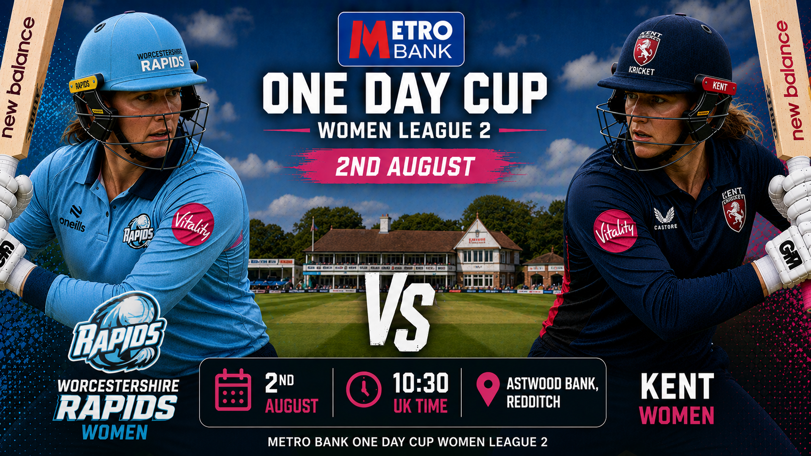 Read more about the article Worcestershire Rapids Women v Kent Women – 2 August – Preview & Prediction