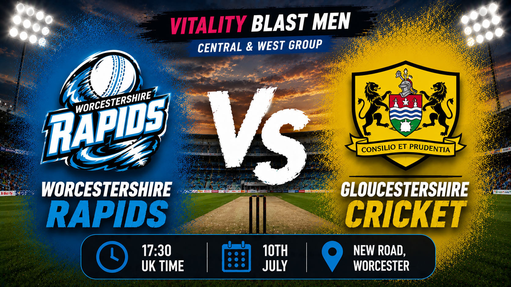 Read more about the article Worcestershire Rapids v Gloucestershire – 10 July – Preview & Prediction