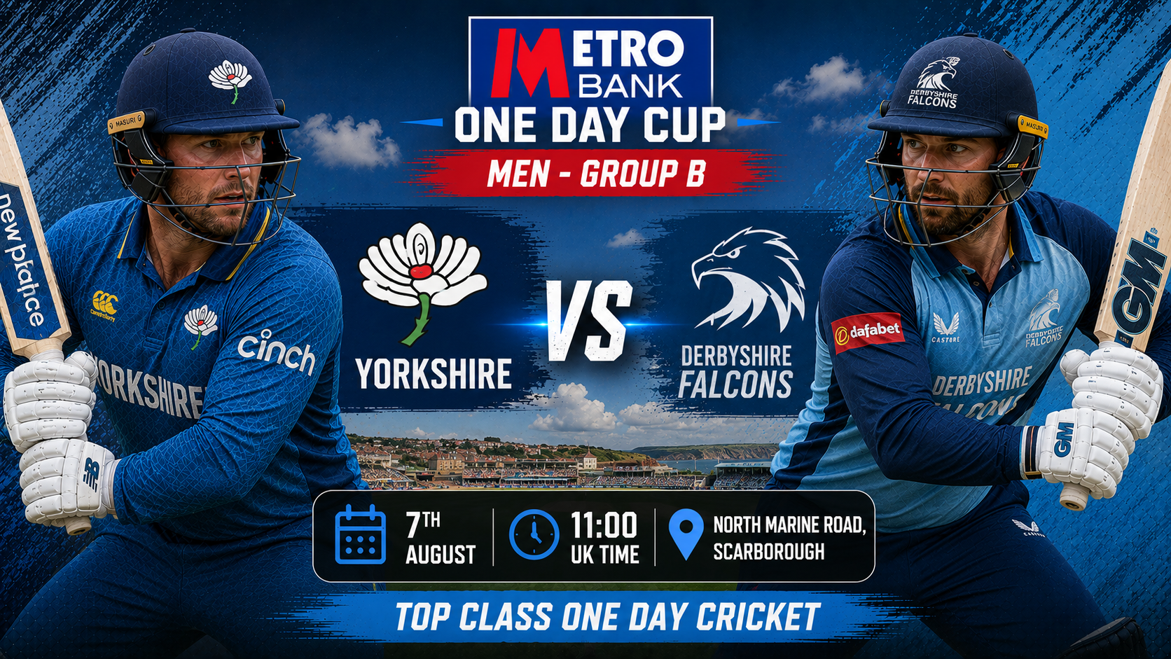 Read more about the article Yorkshire v Derbyshire Falcons – 7 August – Preview & Prediction