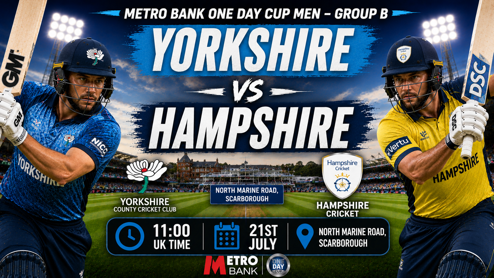 Read more about the article Yorkshire v Hampshire – 21 July – Preview & Prediction