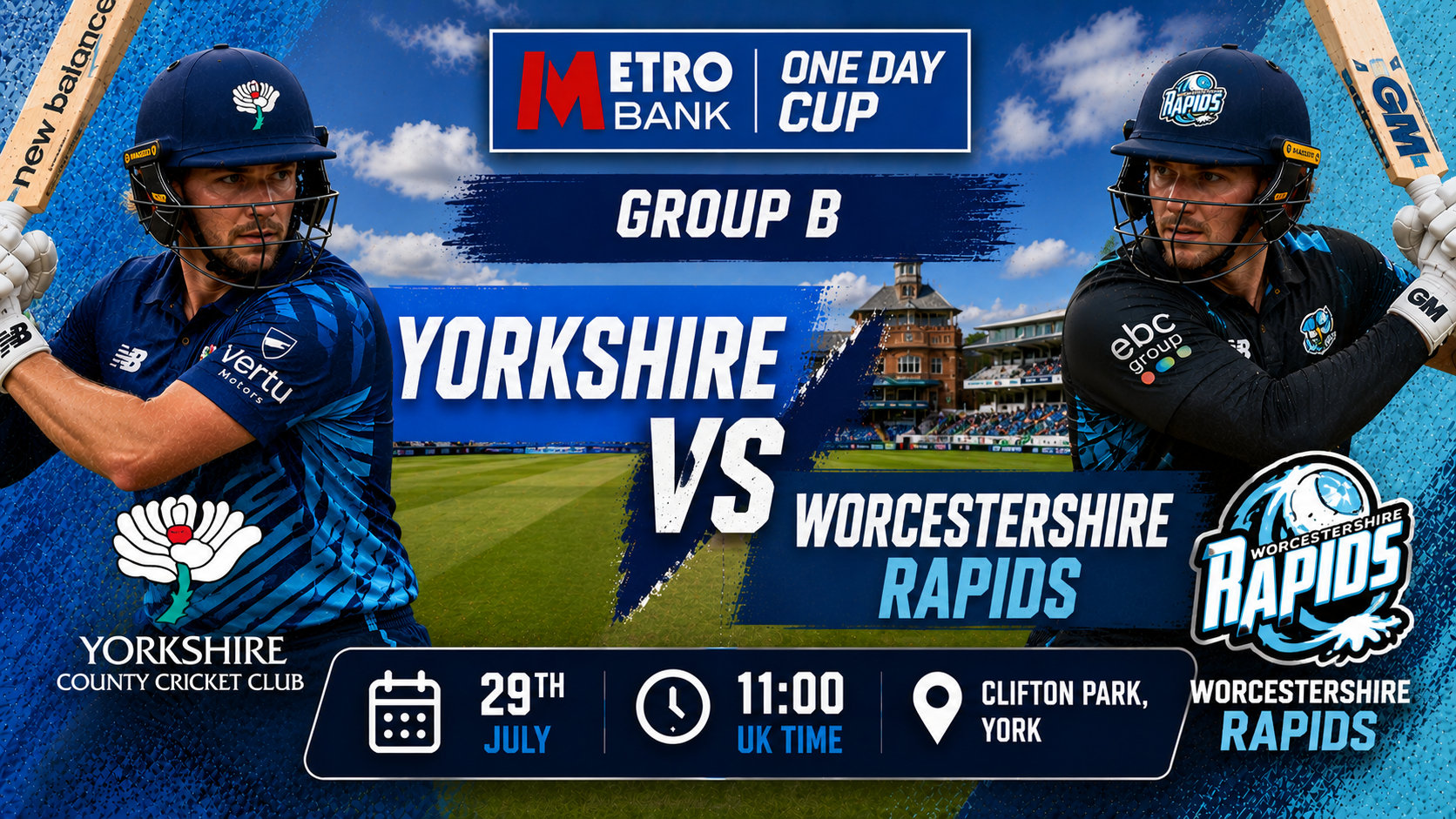 Read more about the article Yorkshire v Worcestershire Rapids – 29 July – Preview & Prediction