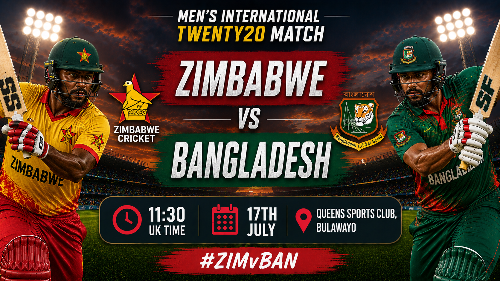 Read more about the article Zimbabwe v Bangladesh – 17 July – Preview & Prediction