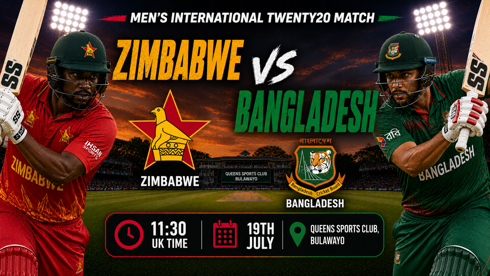Read more about the article Zimbabwe v Bangladesh – 19 July – Preview & Prediction