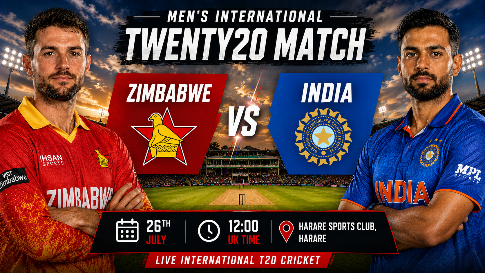 Read more about the article Zimbabwe v India – 26 July – Preview & Prediction