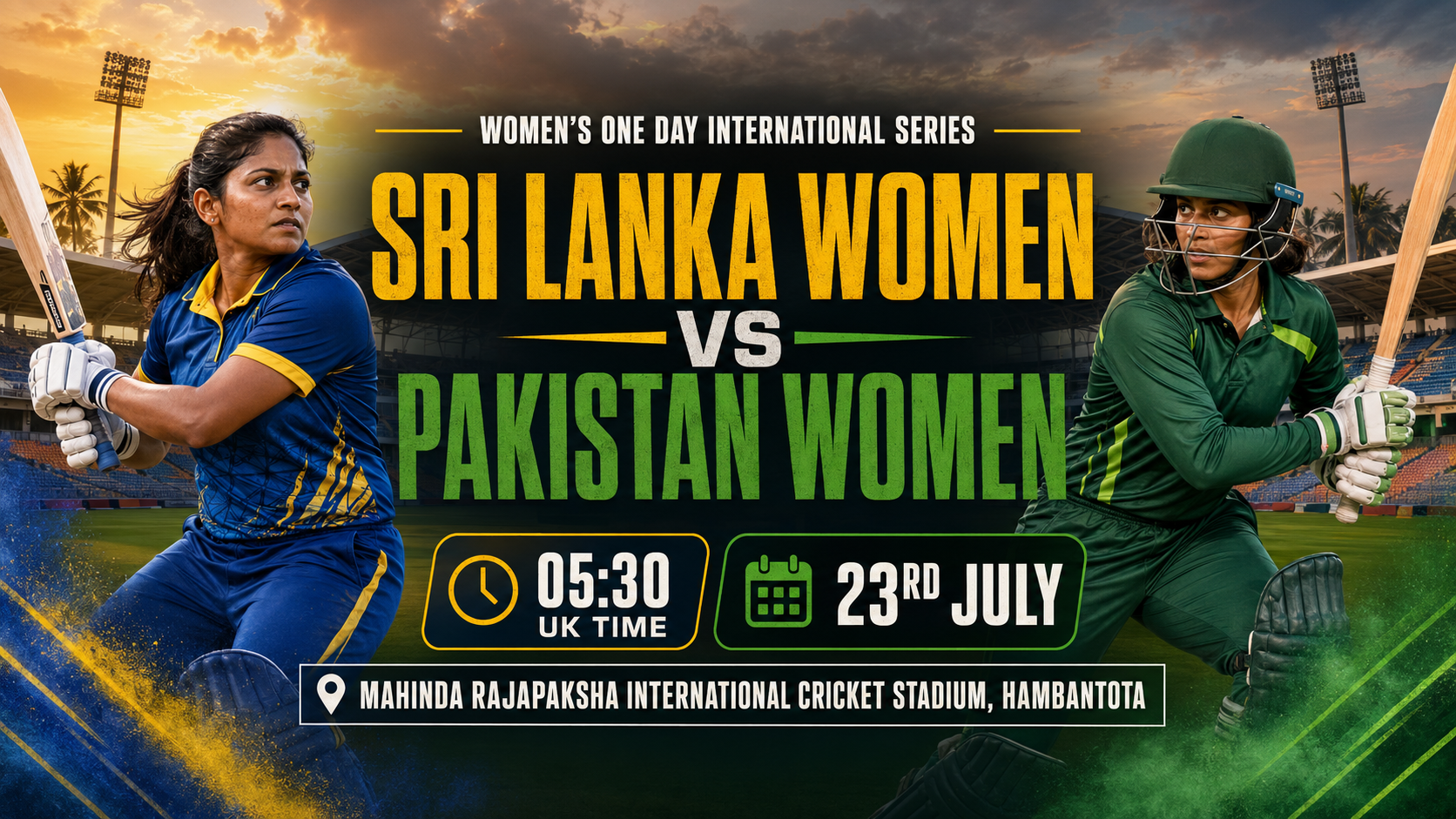Read more about the article Sri Lanka Women v Pakistan Women – 23 July – Preview & Prediction
