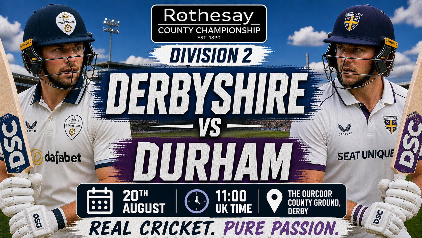 Read more about the article Derbyshire v Durham – 20 August – Preview & Prediction
