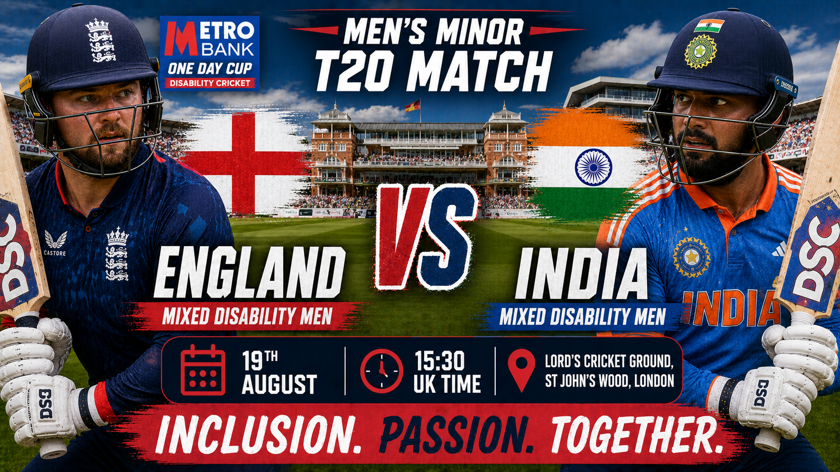 Read more about the article England Mixed Disability Men v India Mixed Disability Men – 19 August – Preview & Prediction