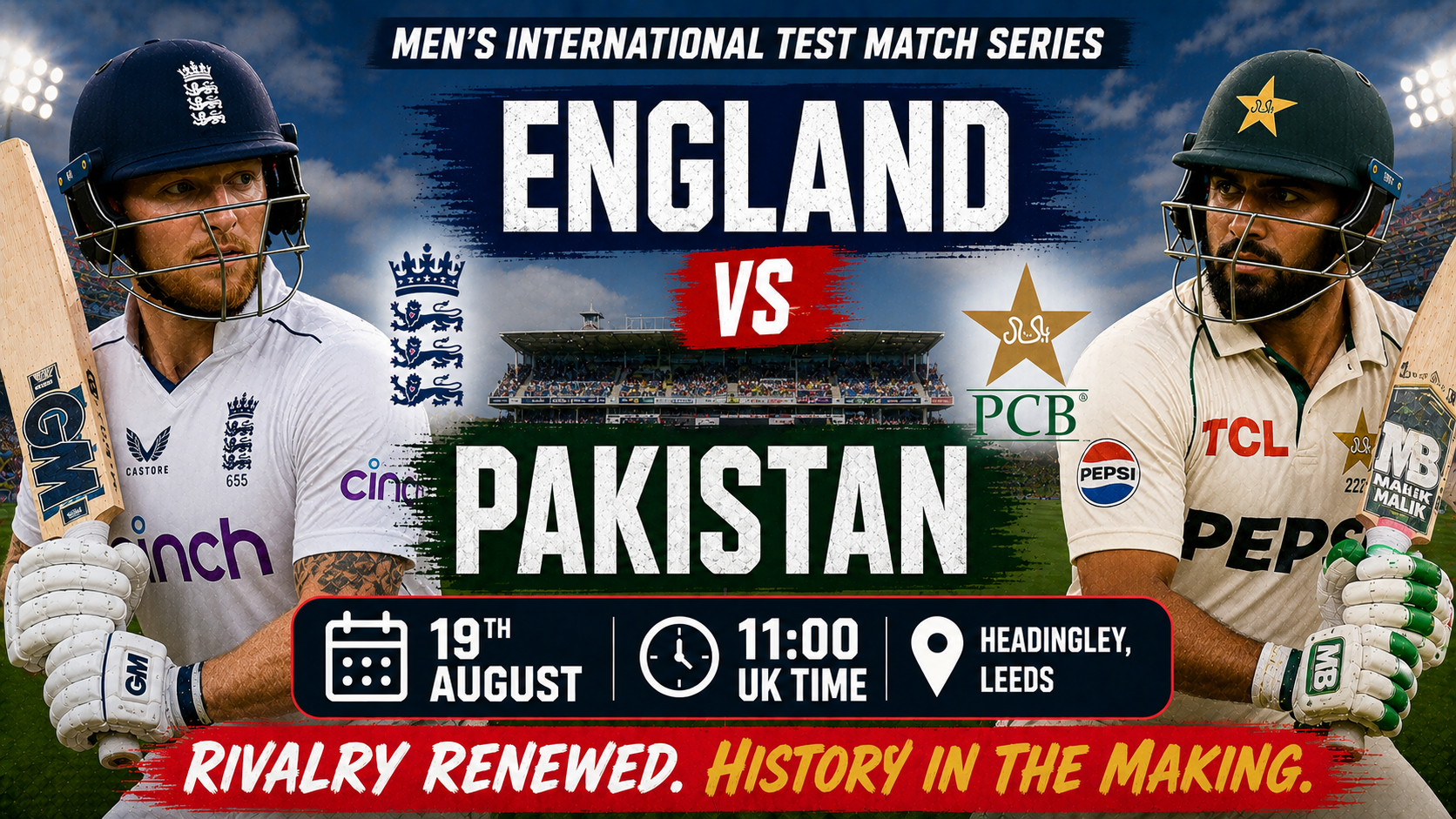 Read more about the article England v Pakistan – 19 August – Preview & Prediction