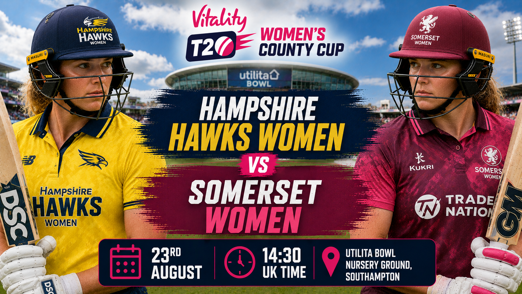 Read more about the article Hampshire Hawks Women v Somerset Women – 23 August – Preview & Prediction