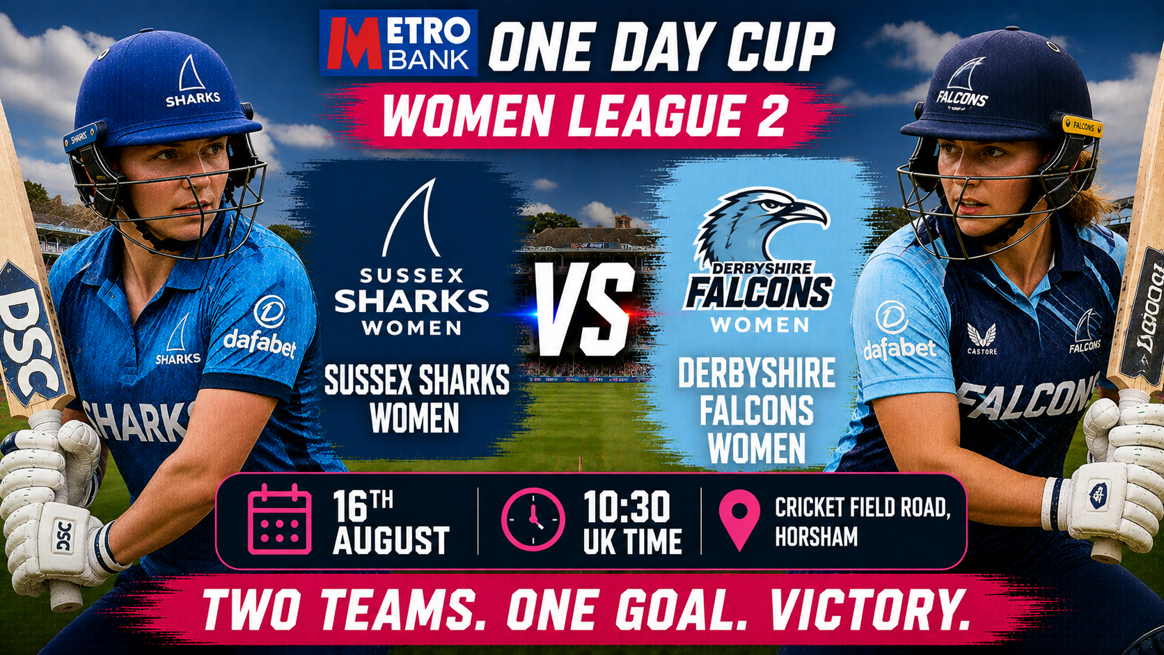 Read more about the article Sussex Sharks Women v Derbyshire Falcons Women – 16 August – Preview & Prediction